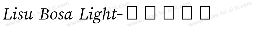 Lisu Bosa Light字体转换